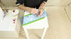 stencil an upcycled table