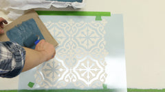 How to stencil with a foam paint roller