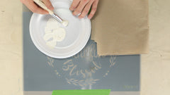 how to stencil with chalk paint