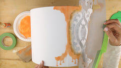 how to stencil on a lampshade