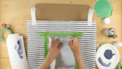 Stencil the laundry bag