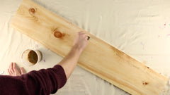 Apply the vinegar stain and let your board dry overnight