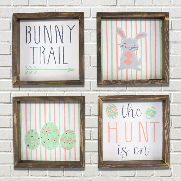 Easter Four Piece Stenciled Sign