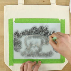 How to stencil on fabric