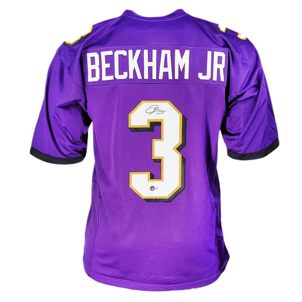 Odell Beckham Jr. OBJ Autographed Custom Football Jersey Ravens