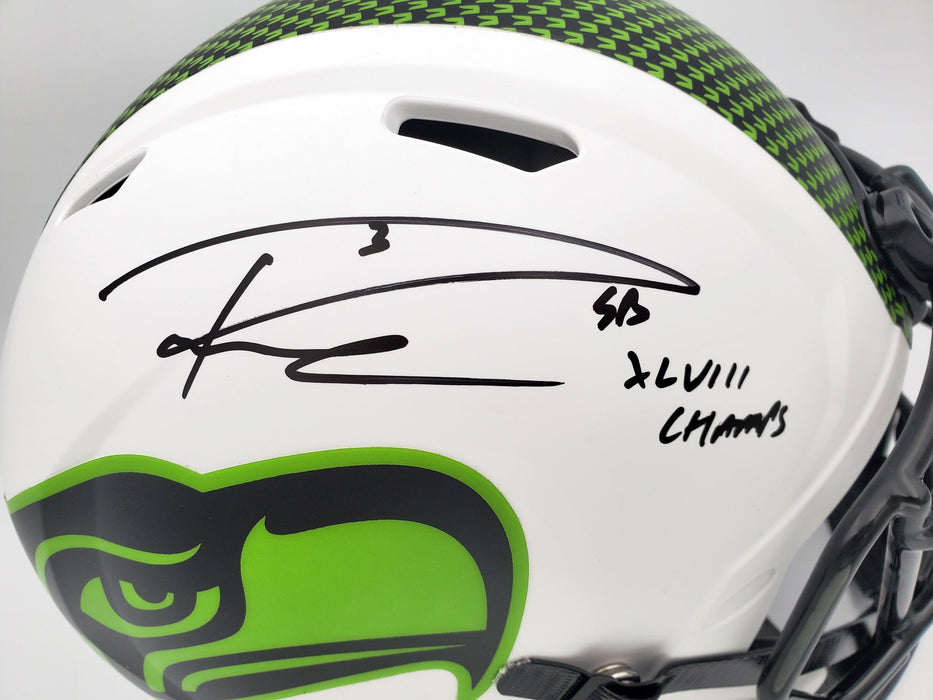 Chris Carson Seattle Seahawks Autographed Riddell Eclipse Alternate Speed  Authentic Helmet 