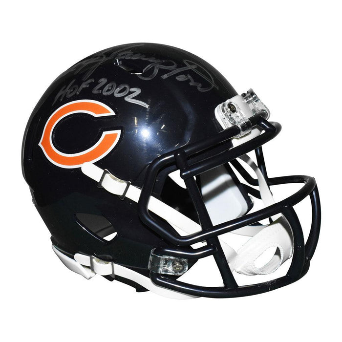 Dan Hampton Autographed Signed Bears Hall Of Famer Riddell Mini Helmet Auto  With HOF 02 JSA