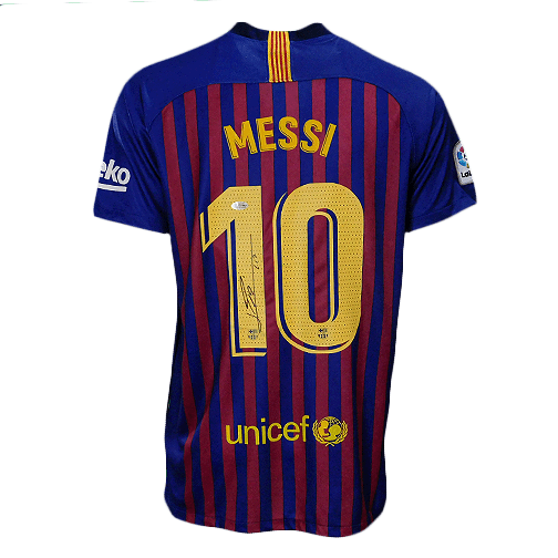 Lionel Messi Signed FC Barcelona Soccer Jersey (Beckett) — RSA