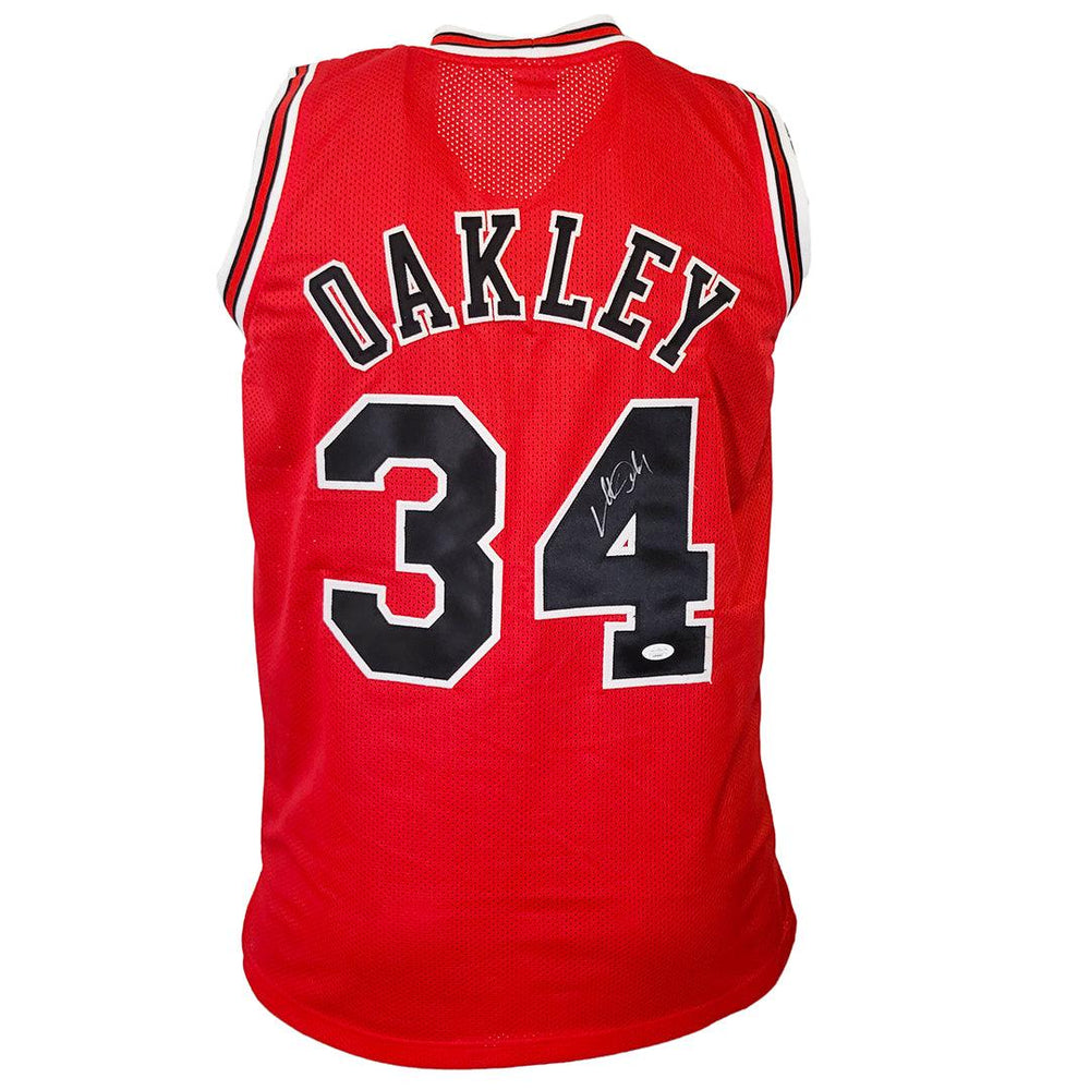 Charles Oakley Signed Chicago Red Basketball Jersey (JSA) — RSA