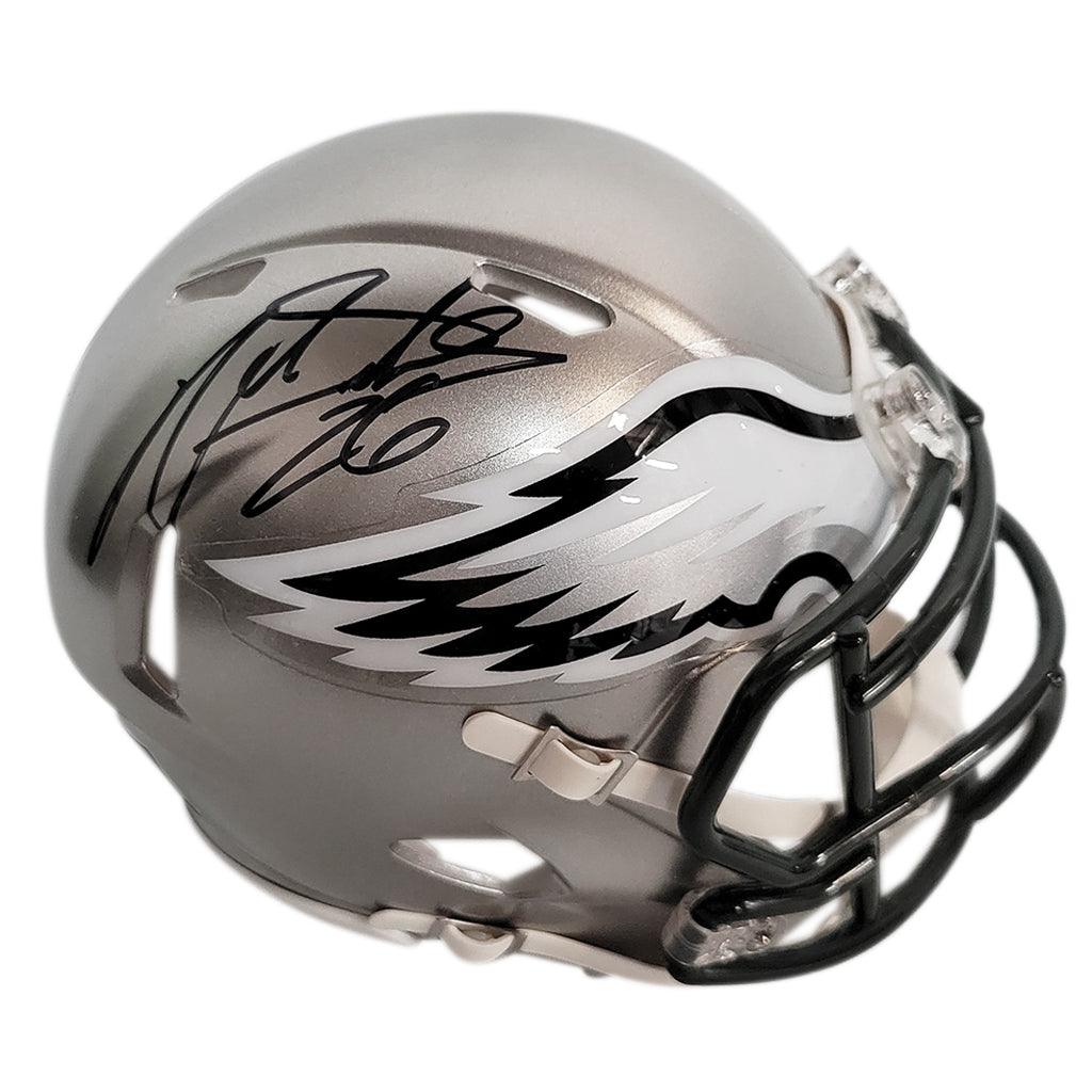 Miles Sanders Signed Philadelphia Eagles Flash Speed Mini Replica Football Helmet (JSA)