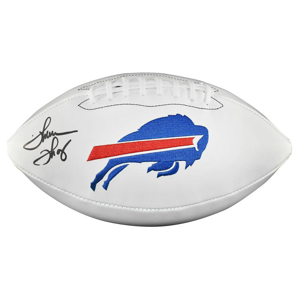 Thurman Thomas Signed Buffalo Bills Logo Football (JSA)