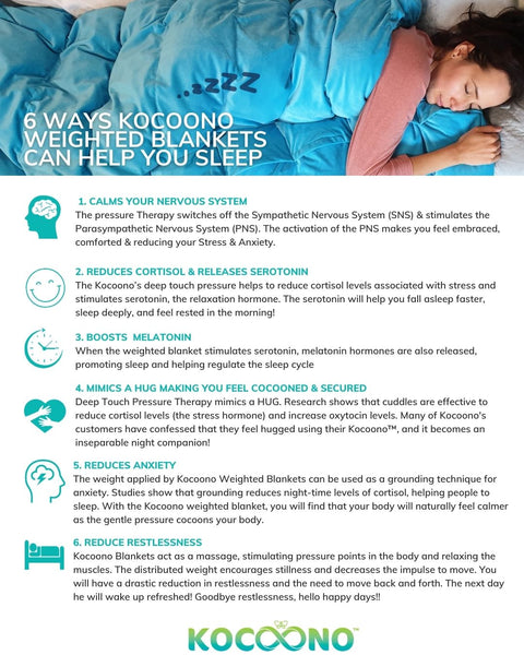 6 ways Kocoono Weighted Blankets can help you sleep