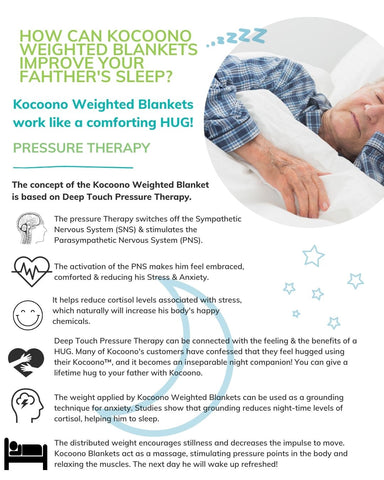 How Kocoono Weighted Blankets can help your fathers sleep?