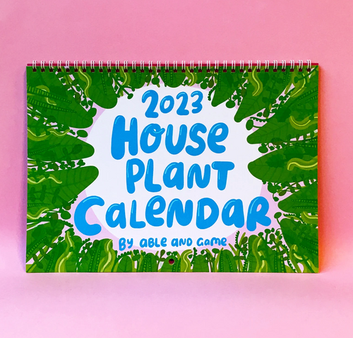 2023 House Plant Calendar | 2023 Wall Calendar | Cat Calendar by Able and Game