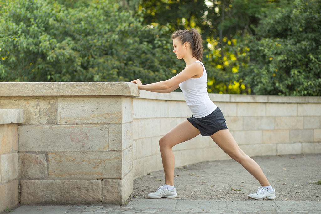 ankle mobility exercises: lunges by the wall