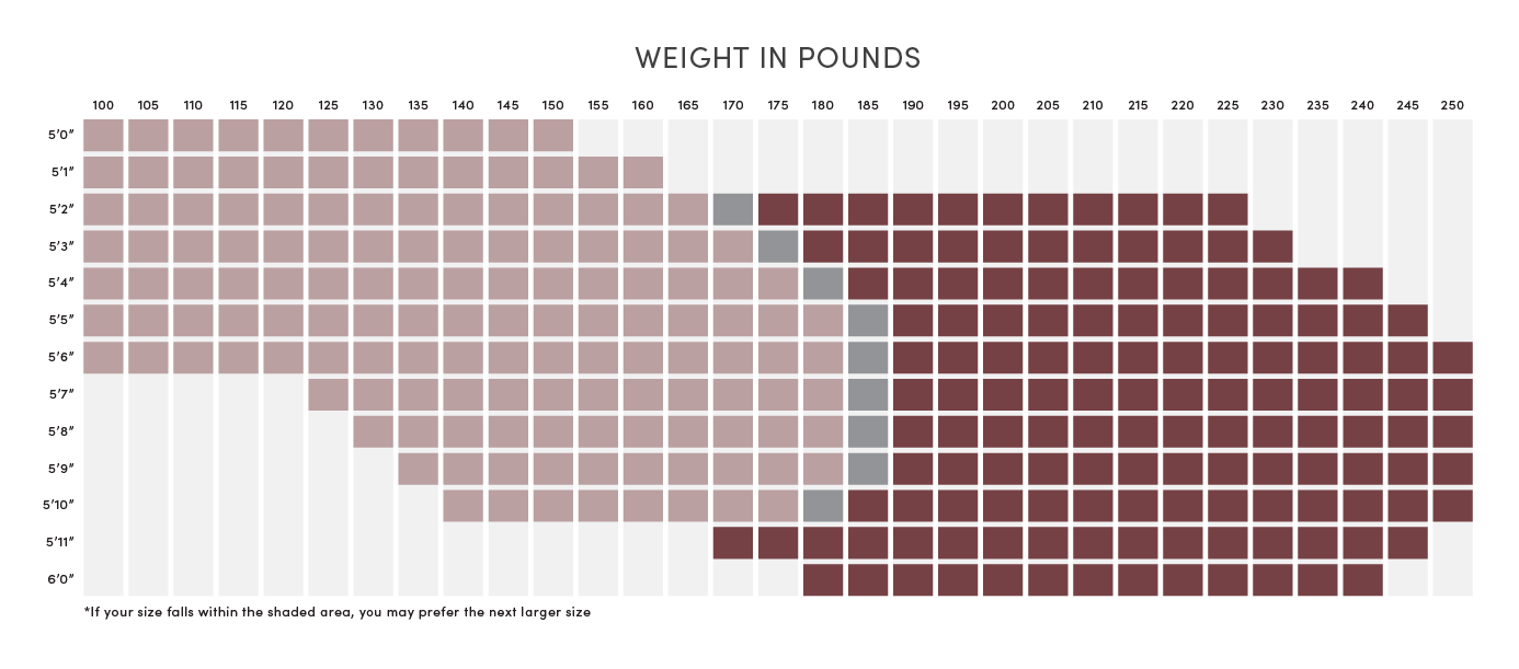 hosiery size chart