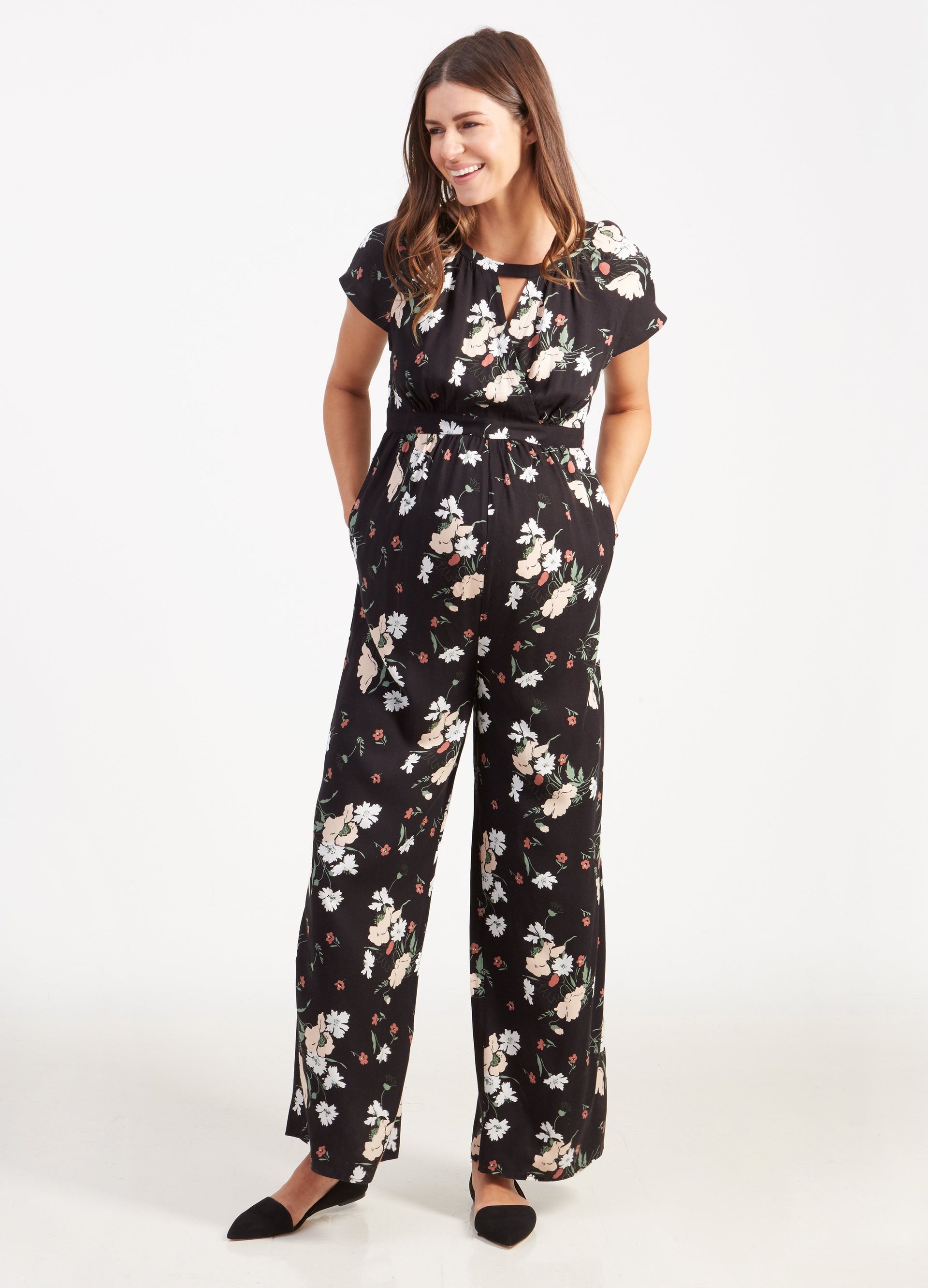 fitted maternity jumpsuit