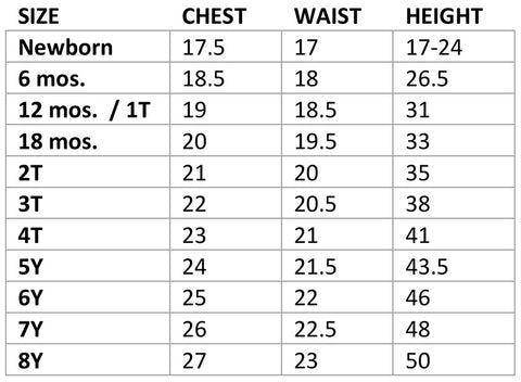 us kids clothing size chart