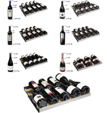 24" Wide FlexCount II Tru-Vino 56 Bottle Single Zone Stainless Steel Left Hinge Wine Refrigerator