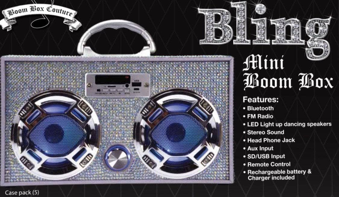 bling mini boom box