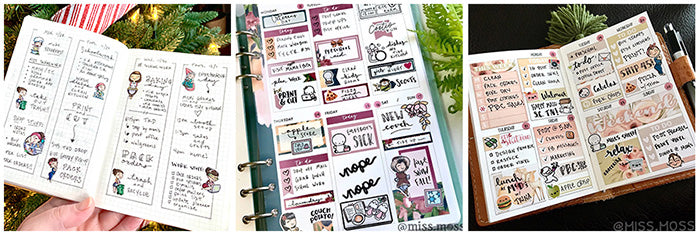 Different Types of Paper Planners | Miss Moss Vinyl Planner Stickers