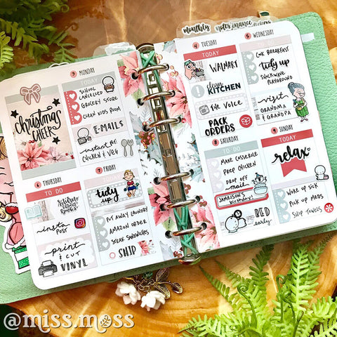 Weekly Planner Spread Inspiration, Week on 2 Pages A6 | Miss Moss Gifts
