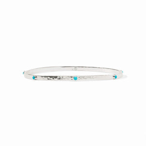 Crescent Stone Bangle Turq Silver LG - Moxie District 31