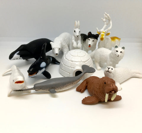 plastic arctic animal figures