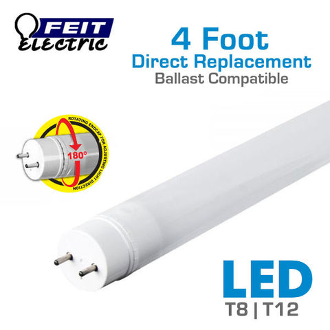 4 Foot LED T8 T12 Fluorescent Replacement Ballast Compatible | FEIT T48