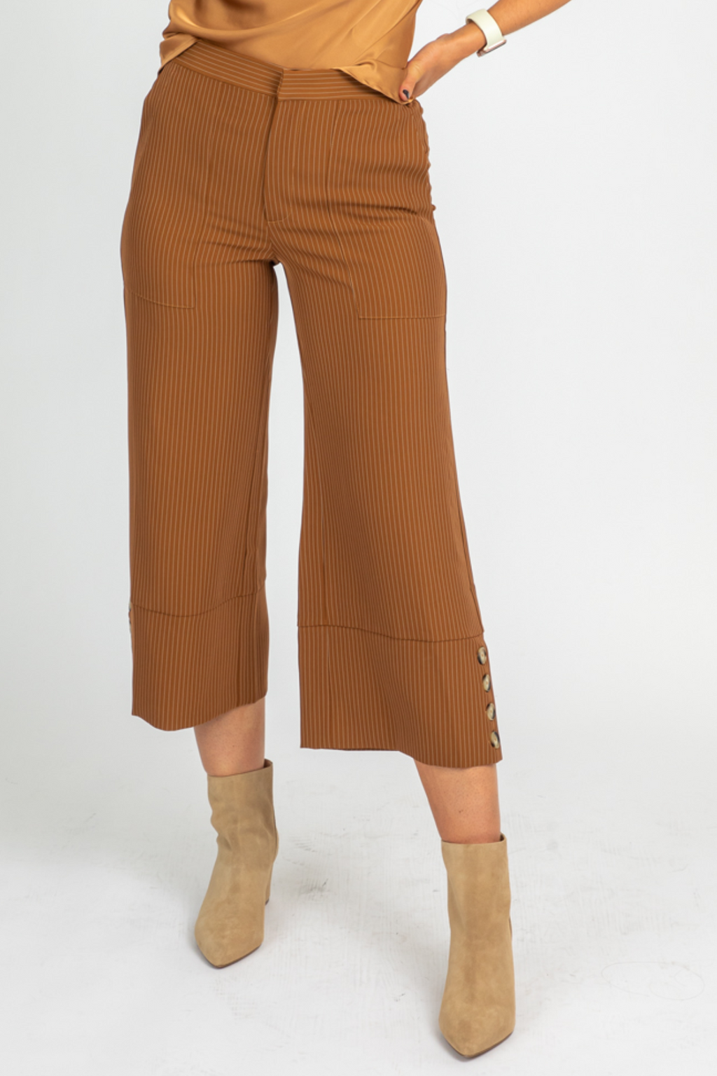 CARAMEL RIB KNIT PANTS – L'ABEYE