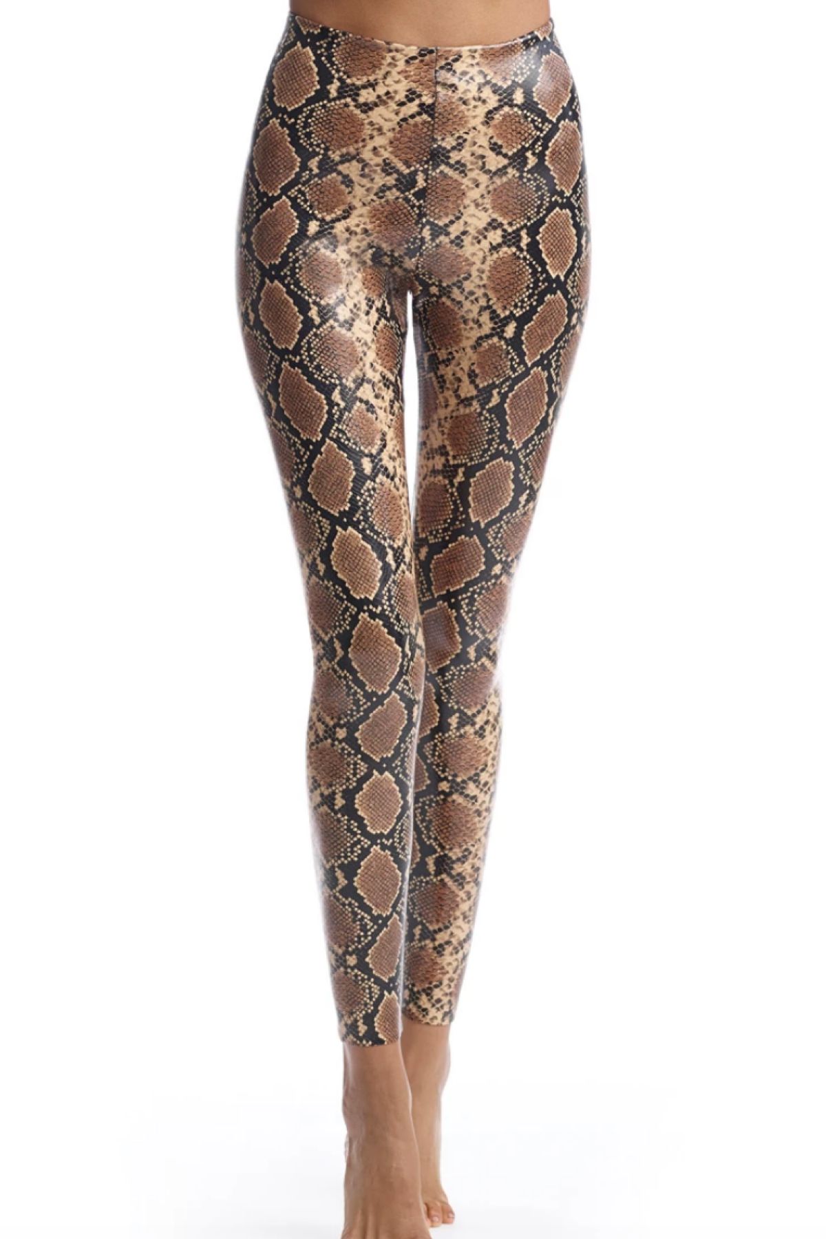 FAUX LEATHER SNAKESKIN LEGGINGS 