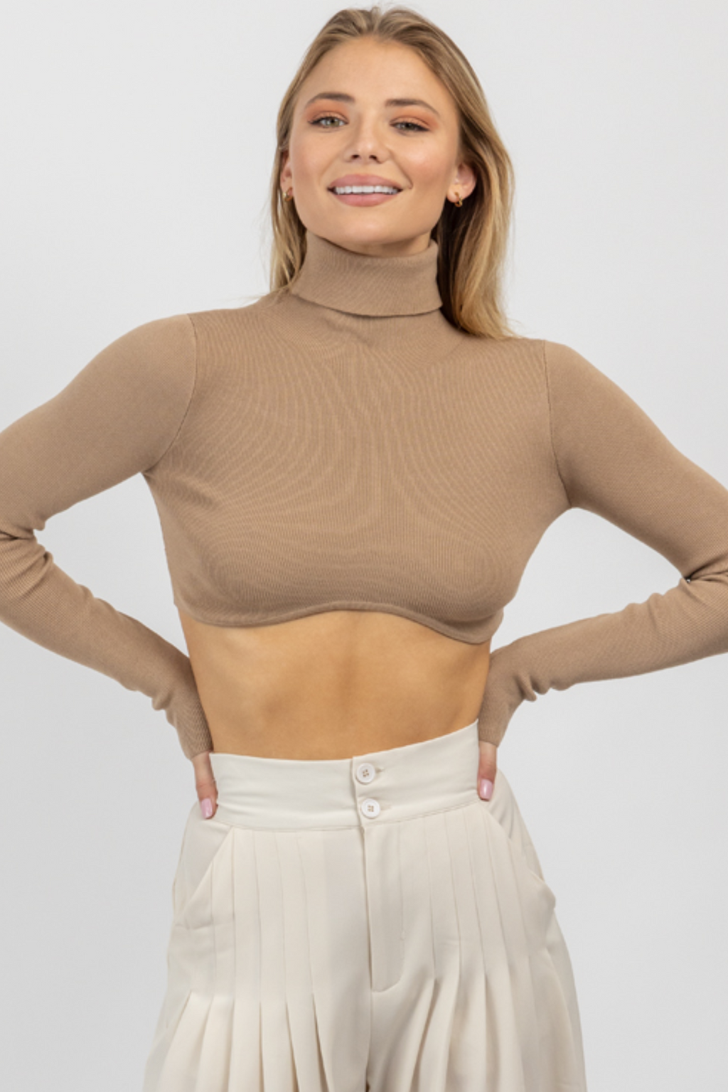 COFFEE UNDERWIRE TURTLENECK CROP – L'ABEYE