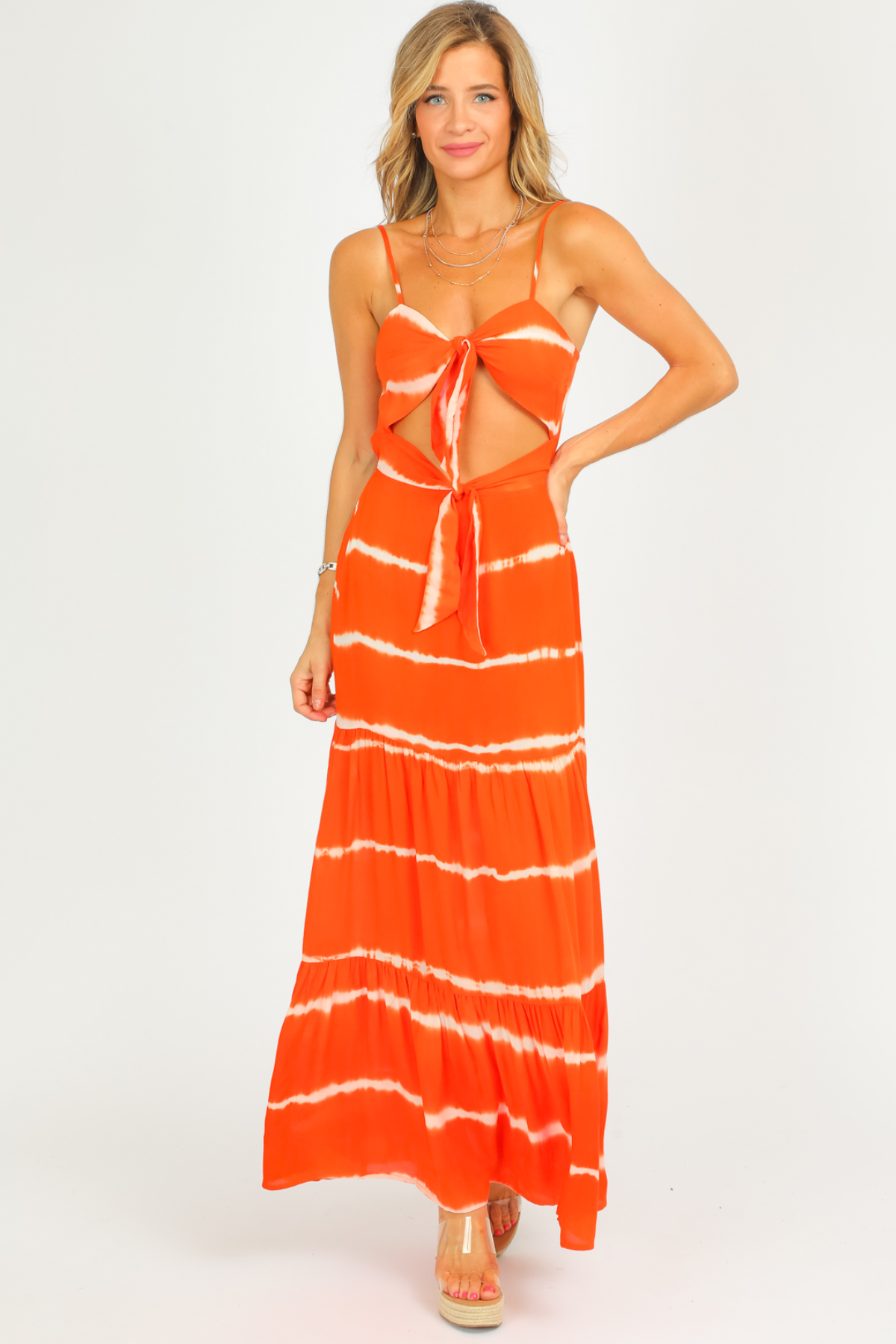 maxi tie dress