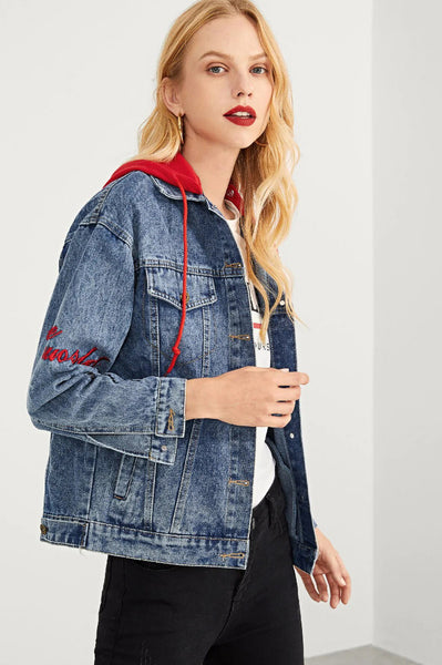 HOODED EMBROIDERED JACKET – L'ABEYE