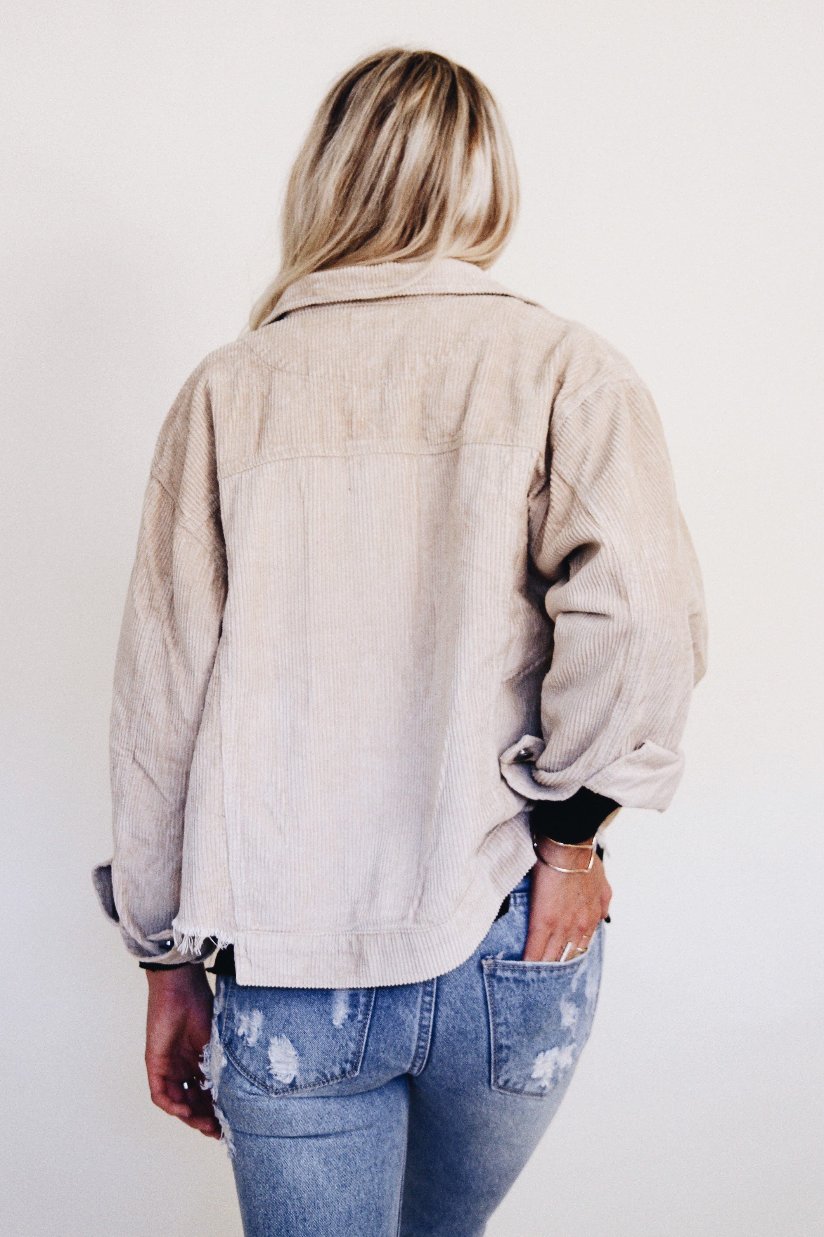 Beige Lexie Corduroy Jacket