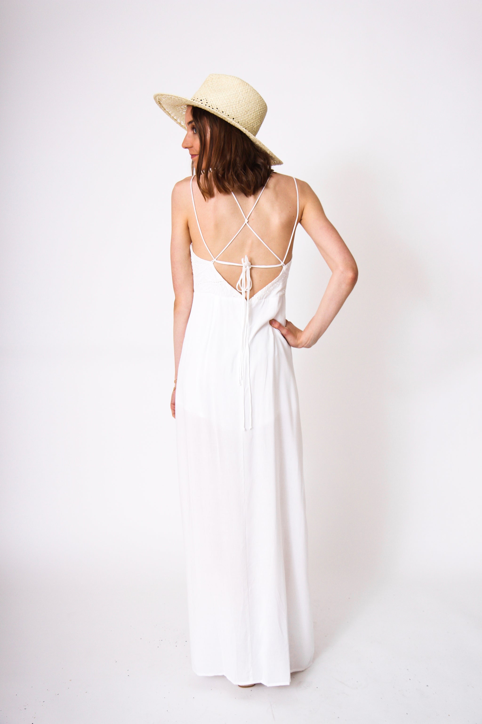 white maxi romper dress