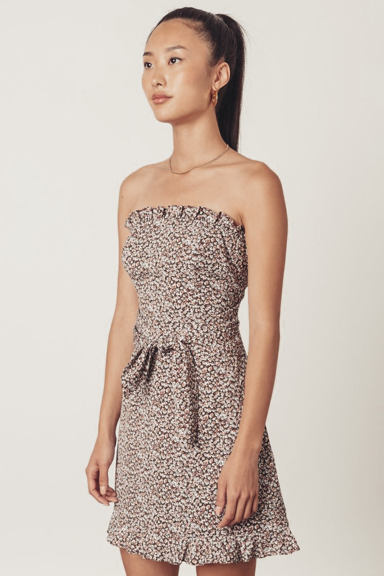 Halsey Floral Strapless Dress