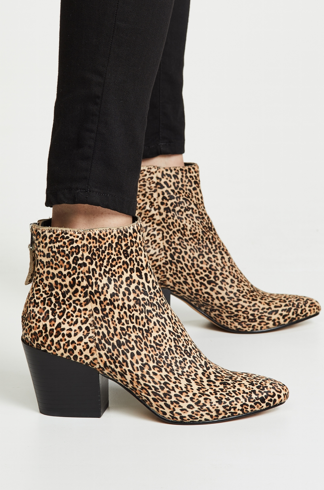 Coltyn Leopard Calf Hair Booties by 