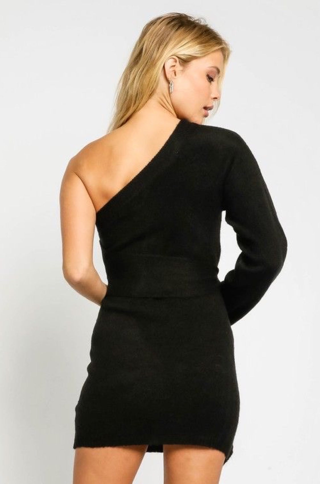 Hendrix One Shoulder Sweater Dress