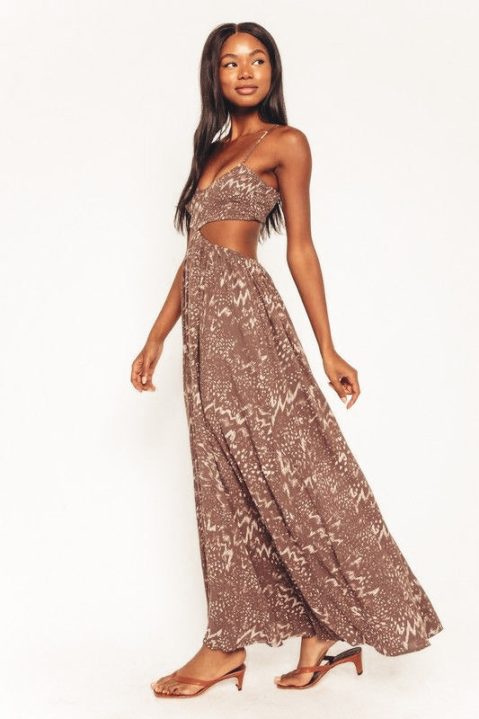 Espresso Cut-Out Maxi Dress