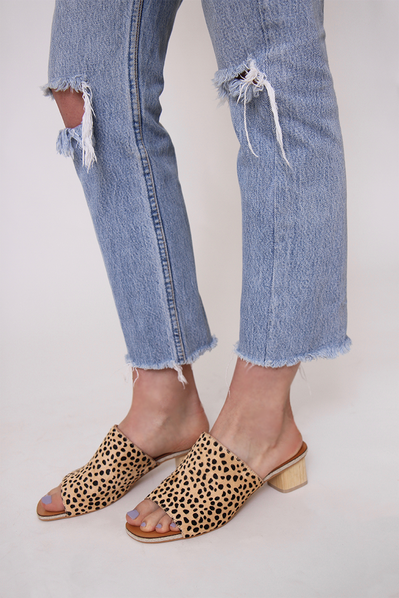 dolce vita leopard slide