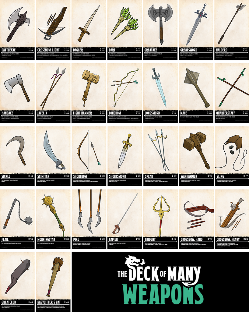 The Deck of Many Weapons