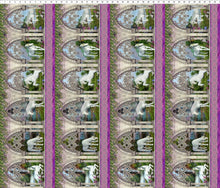 Load image into Gallery viewer, Unicorns Cotton Print - Stripe - per half metre

