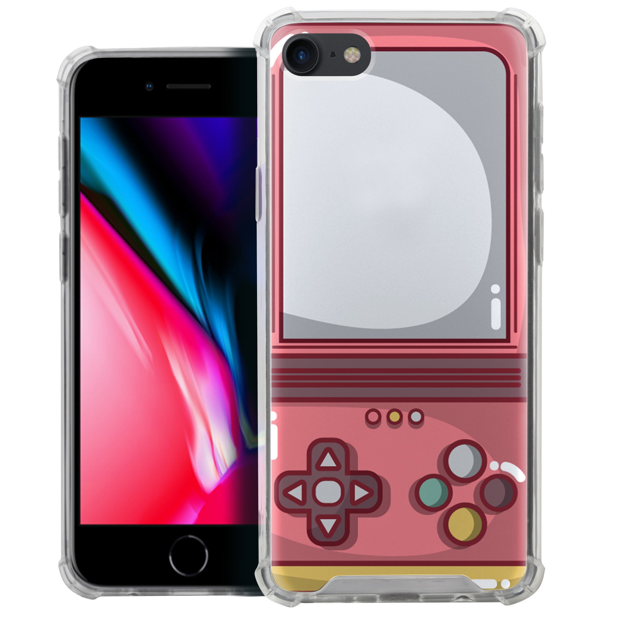 For (iPhone 8 / iPhone 7) Slim Tough Clear Shock Bumper TPU Case SET11 - Picture 22 of 101