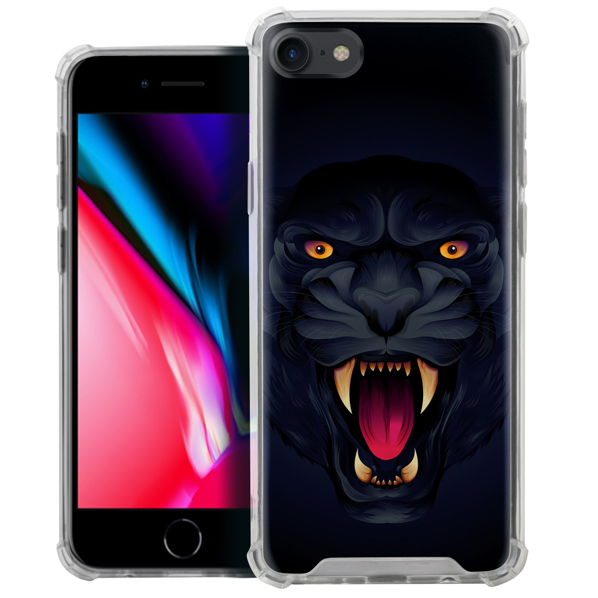 For (iPhone 8 / iPhone 7) Slim Tough Clear Shock Bumper TPU Case SET11 - Picture 72 of 101