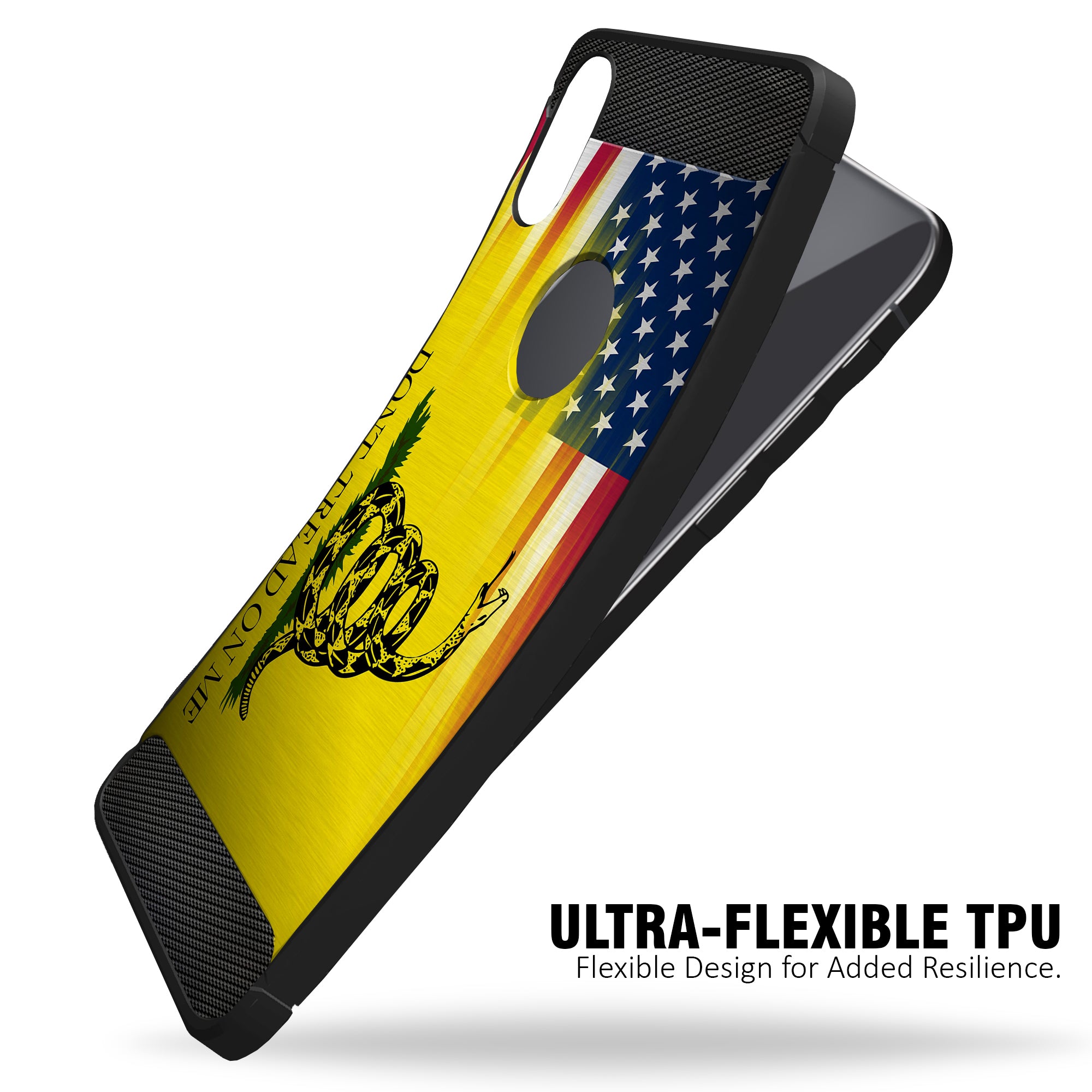 For (iPhone Xs Max (2018)) Shock Case with Grip Texture Flexible Black TPU - Picture 16 of 91