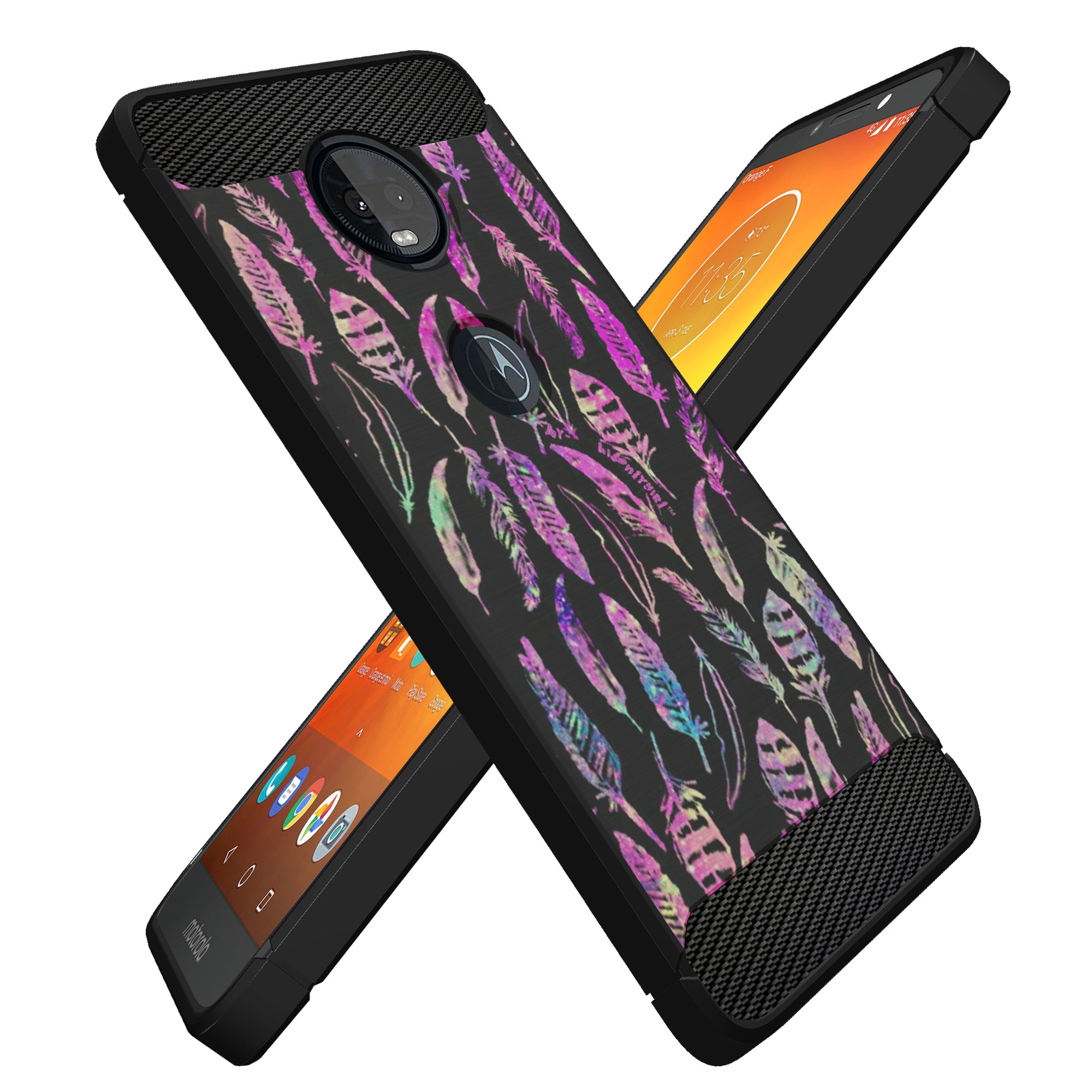 Case for (Moto G7 Plus/ Moto G7) Black Flexible Scratch Defender TPU Cover - Picture 42 of 85