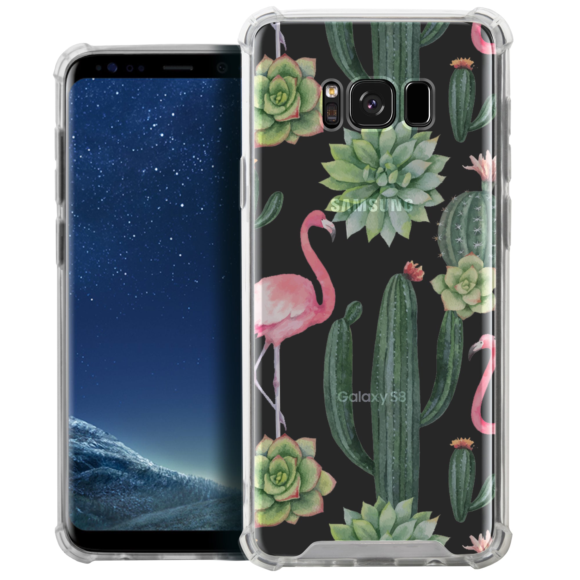 For (Samsung Galaxy S8) Slim Tough Clear Shock Bumper TPU Case SET12 - Picture 12 of 141