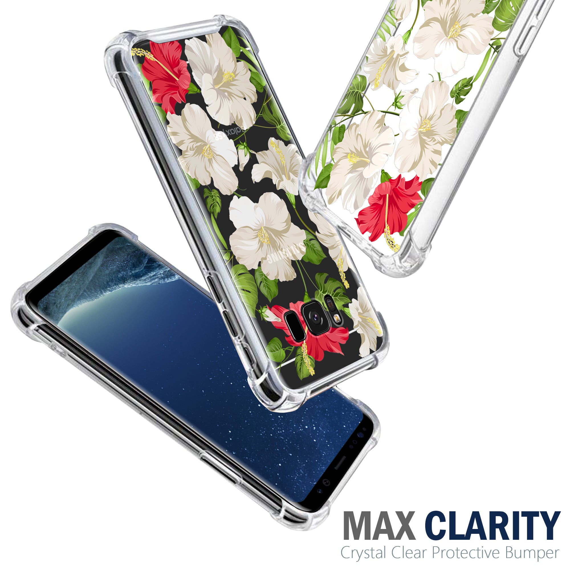 For (Samsung Galaxy S8) Slim Tough Clear Shock Bumper TPU Case SET12 - Picture 33 of 141