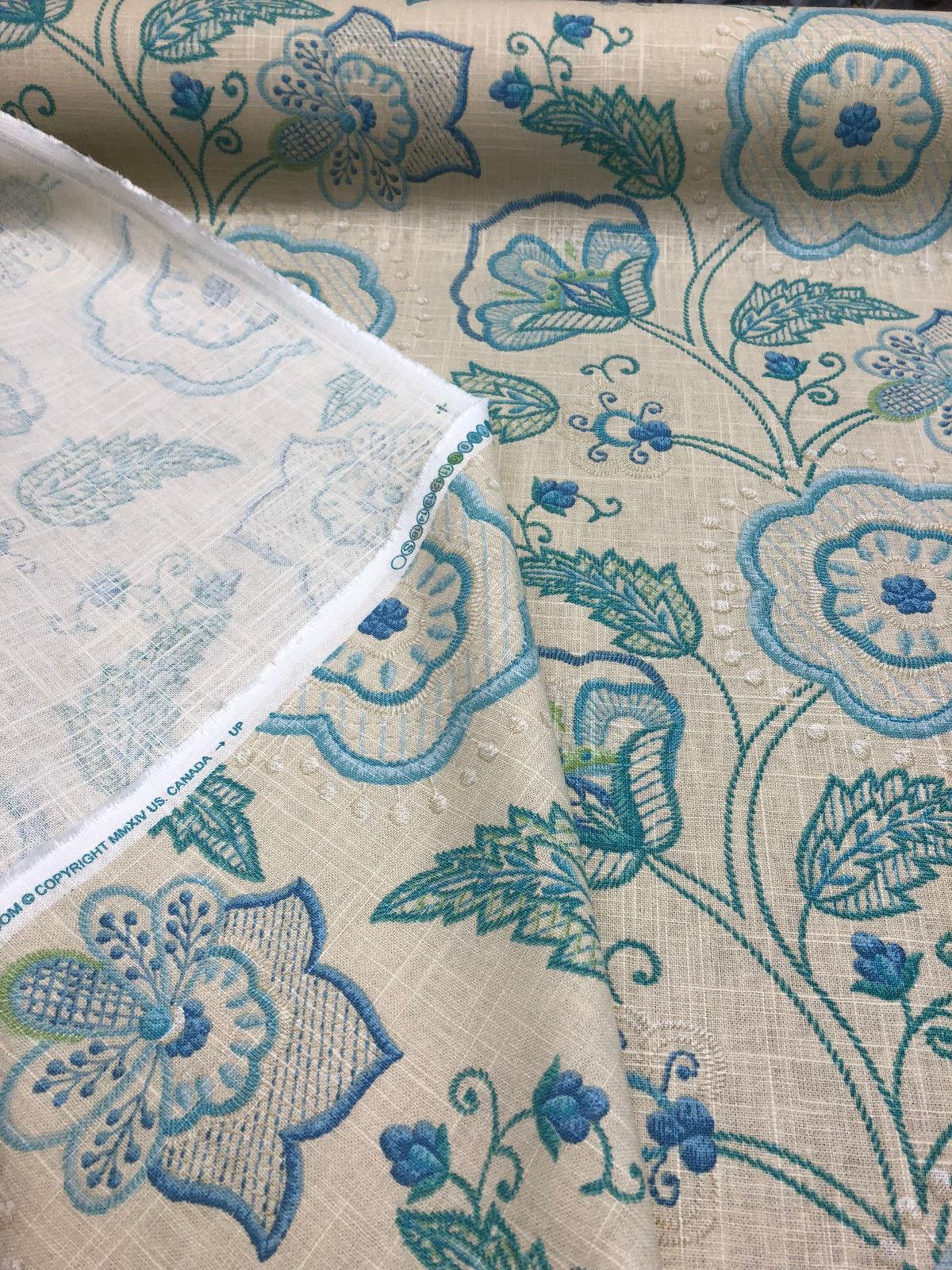 Richloom Cimmaron Blue Cobalt Floral Fabric By the yard – Affordable ...